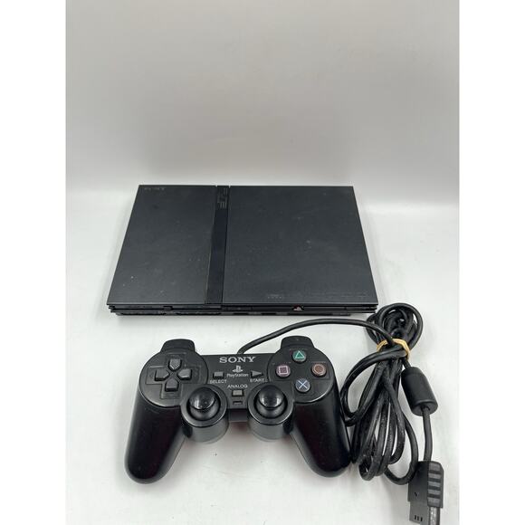 Sony PlayStation 2 Slim PS2 Console Complete w Original DualShock 2 Controller - Picture 2 of 12